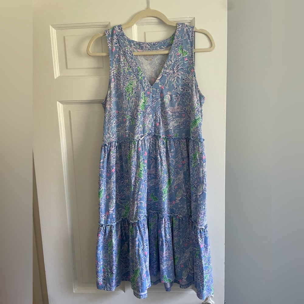 Lilly Pulitzer Lorina Swing Dress - Blue Peri The Turtle Package Small